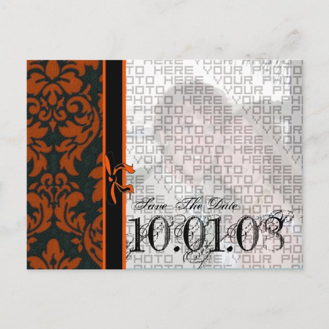 Spara datumet med fotot meddelande vykort (Framsida)