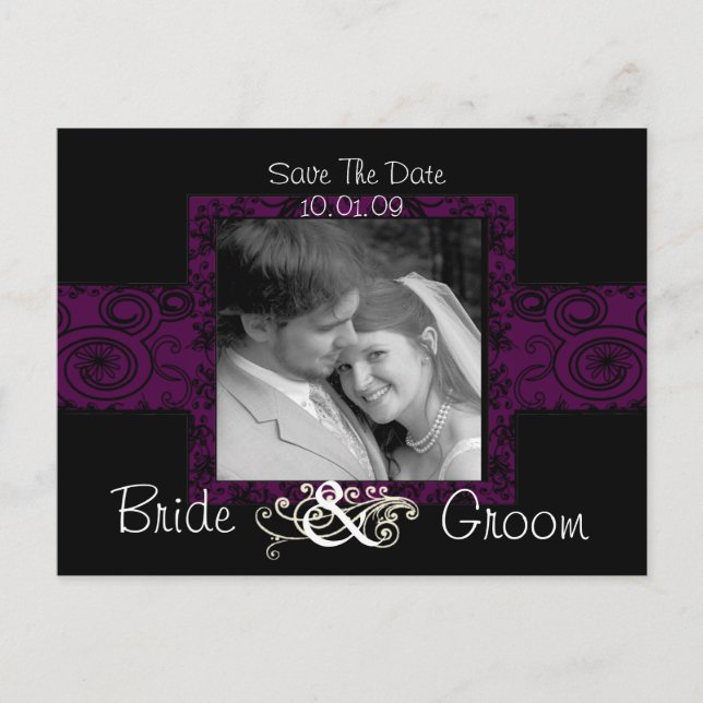 Spara datumet med fotot meddelande vykort (Framsida)