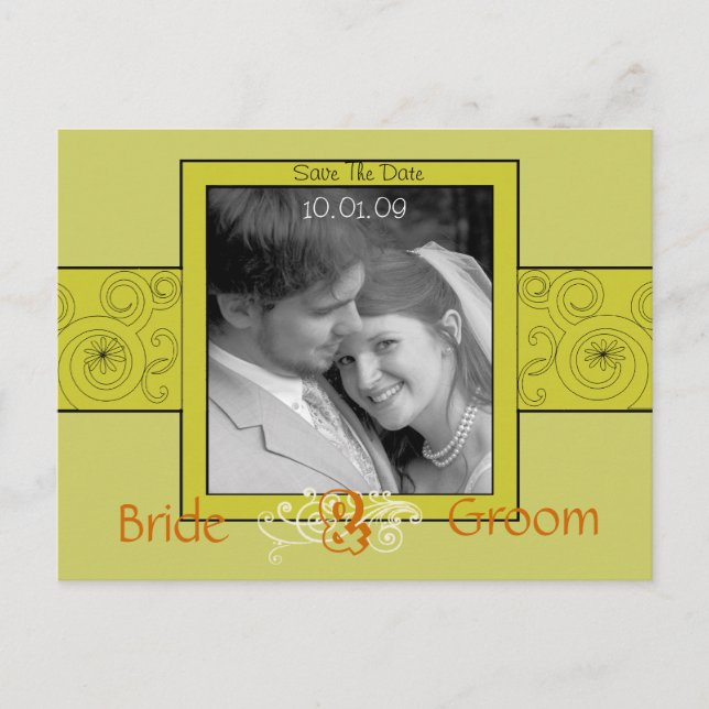 Spara datumet med fotot meddelande vykort (Framsida)