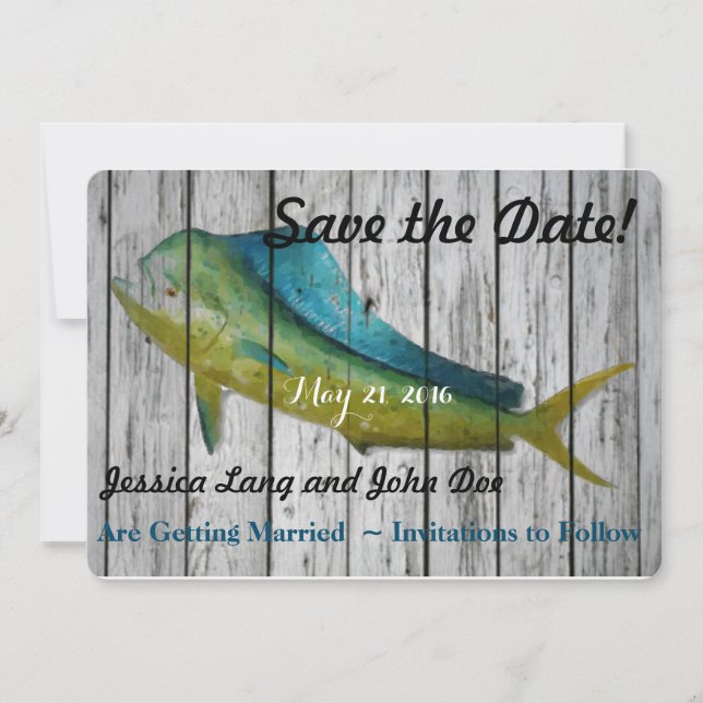 Spara datumet med Mahi Mahi Inbjudningar (Framsida)