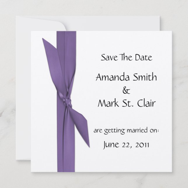 Spara datumet med menyfliksområdet Lila i silver (Framsida)