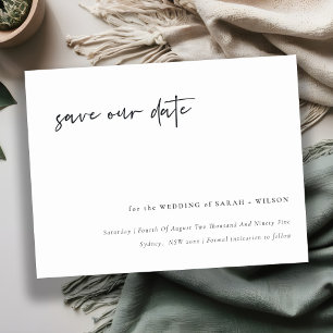Spara datumet med vår Calligraphy Vykort