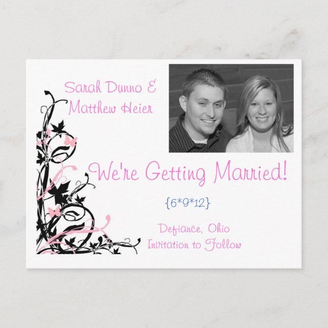 Spara datumet meddelande vykort (Framsida)