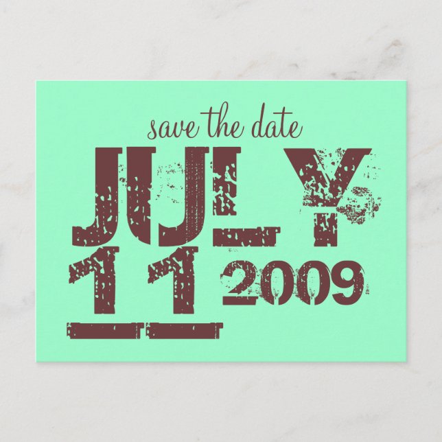 Spara datumet meddelande vykort (Framsida)