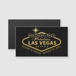 Spara datumet Mini Magnet för Las Vegas Bröllop