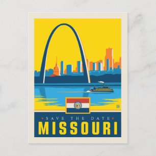 Spara datumet Missouri Inbjudan Vykort