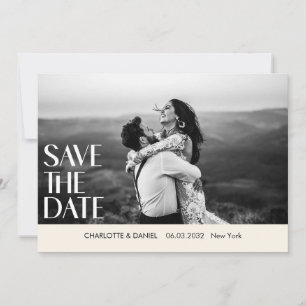Spara datumet! Modern minimalistisk 1-foto Tack Kort