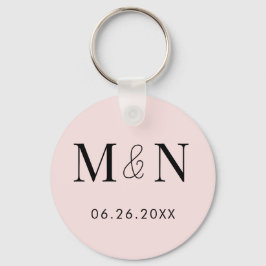 Spara datumet monogrammat nyckelring