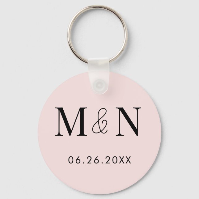 Spara datumet monogrammat nyckelring (Framsida)