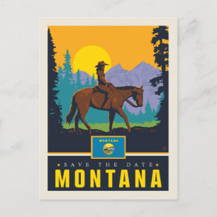 Spara datumet Montana Inbjudan Vykort