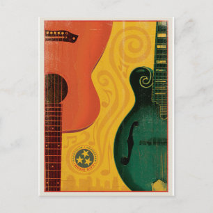 Spara datumet Nashville, TN - Mandolin Guitar Meddelande Vykort