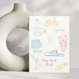 Spara datumet New England sommaren Bröllop Inbjudningar