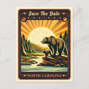 Spara datumet North Carolina-vykort för inbjudan