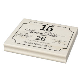 Spara datumet på engelska för Quinceanera Stämpel