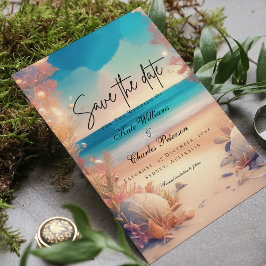 Spara datumet på stranden