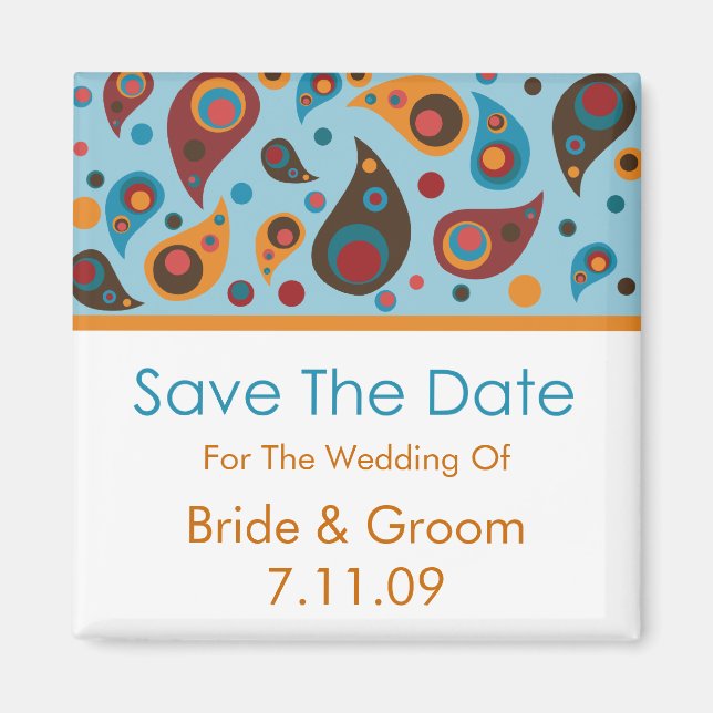 Spara datumet - Paisley Magnet (Framsidan)