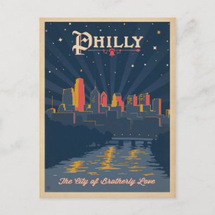 Spara datumet Philadelphia, PA Meddelande Vykort
