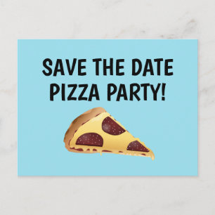 SPARA DATUMET PIZZA PARTY-INBJUDNINGAR vykort