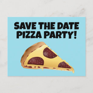 SPARA DATUMET PIZZA PARTY-INBJUDNINGAR vykort