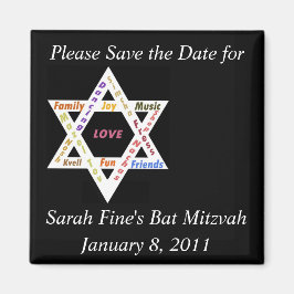 Spara datumet Pub eller Bat mitzvah Magnet