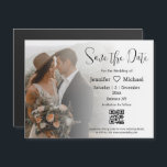 spara datumet qr-koden boho-foto bröllop-magnet<br><div class="desc">modern snyggt spara datum,  qr-kod,  boho-foto,  bröllop-magnet</div>