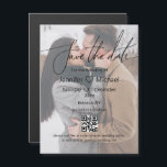 spara datumet qr-koden och ett foto-snyggt-magnet<br><div class="desc">bakgrund från freepik.com moderna minimalister spara datum,  qr-kod,  ett foto,  bröllop chic magnet</div>