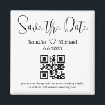 spara datumet qr-koden som minimalistisk modern br magnet<br><div class="desc">spara datumet qr-koden som minimerar den moderna bröllop-magneten</div>