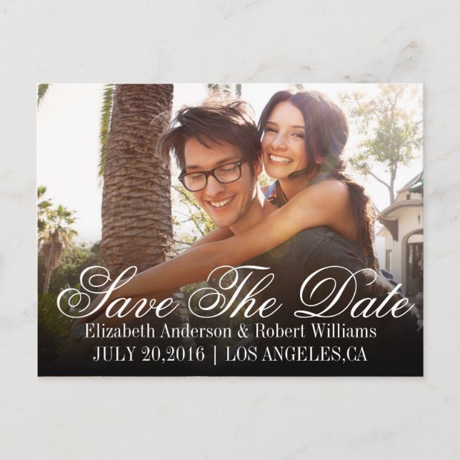 Spara Datumet | Rädda Vårt Bröllopsdatum Meddelande Vykort (Framsida)