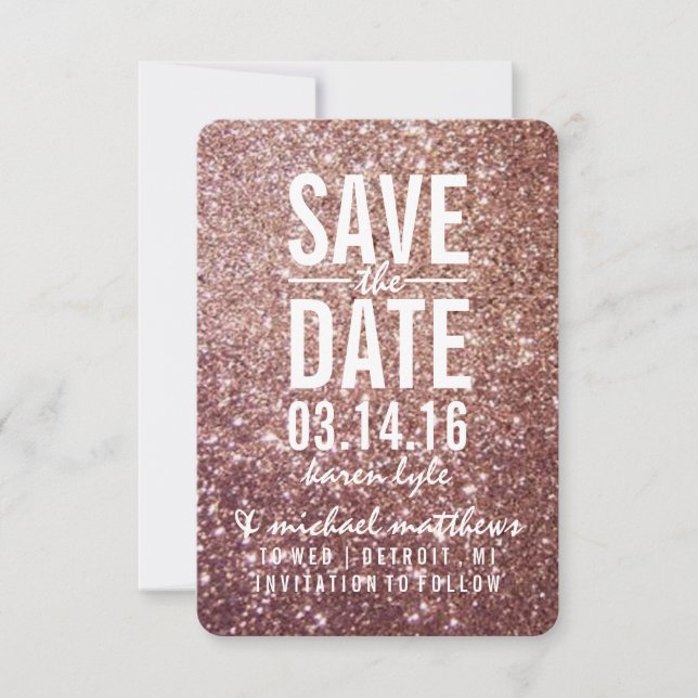 Spara datumet | Ro Glitter Fab (Framsida)