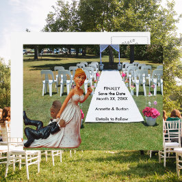 Spara datumet Roligt interracialt par 2 Meddelande Vykort