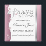 Spara datumet | Rosa Tourmaline Magnet<br><div class="desc">Spara datum Rosa Tourmaline och Silver Design Magnet. 📌 Om du behöver anpassa ytterligare klickar du på knappen "Klicka för att anpassa ytterligare" eller "Anpassa eller redigera design"och användor verktyg för att ändra storlek, rotera, ändra text färg, lägga till text och så mycket mer som möjligt. ⭐ Den här produkten...</div>