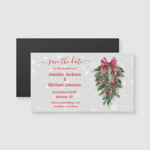 spara datumet rött christmas vintage decor magnet