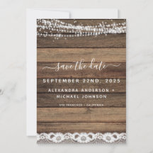 Spara datumet Rustic Farmhouse String Ljus