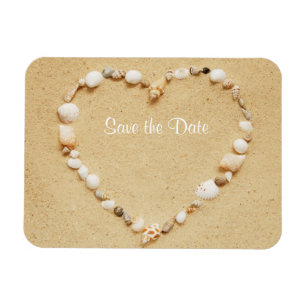 Spara datumet Seashell Heart Flexible Magnet