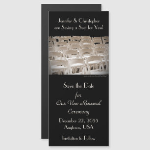 Spara datumet Sepia Vow Renewal Ceremony Magnet
