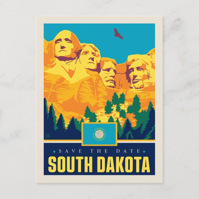 Spara datumet | South Dakota Inbjudan Vykort (Framsida)