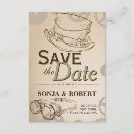 Spara datumet - Steampunk Hat och Googles