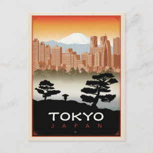 Spara datumet Tokyo, Japan Meddelande Vykort