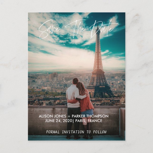 Spara datumet | Typografi Vykort (Framsida)