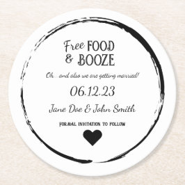 Spara datumet Underlägg - gratis mat och Sprit