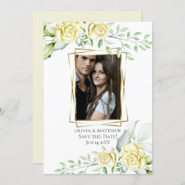 spara datumet | Vattenfärg Elfenbenskustens Gult   Inbjudningar