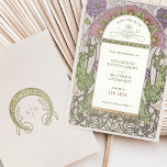 Spara datumet Vintage Art nouveau efter Mucha-inbj Inbjudningar<br><div class="desc">Art nouveau Vintage Spara datumkortet från bröllop från Alphonse Mucha i en blommigt, romantisk och visemisk design. Viktorianska blommor kompletterar klassisk konst deco typsnitt. Ange din anpassningsbar så är du klar. Om du vill ändra designen ytterligare klickar du på den blå knappen "Anpassa den". Tack så mycket för att du...</div>