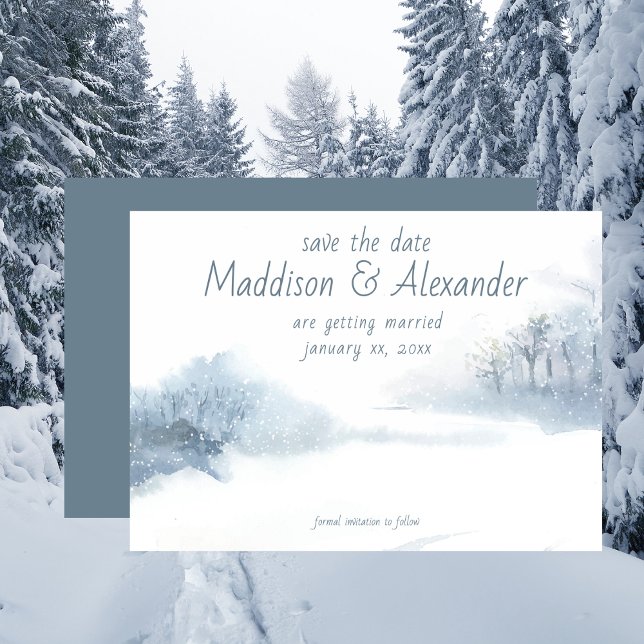 Spara datumet Vinterbröllop Förlovningskort Kort (Save The Date Winter Wedding Engagement Card)