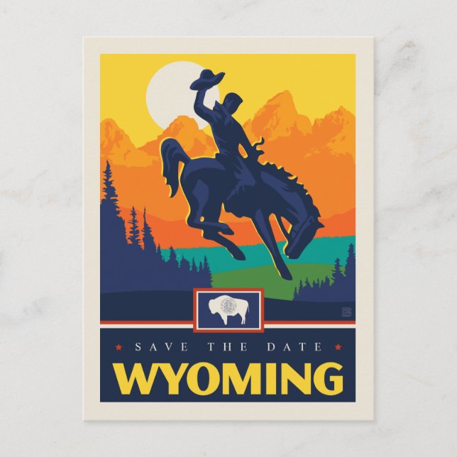 Spara datumet | Wyoming Inbjudan Vykort (Framsida)