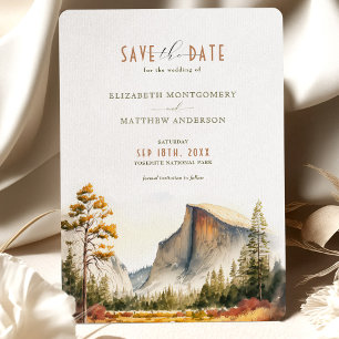 Spara datumet Yosemite nationalparkens destination Inbjudningar