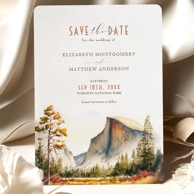 Spara datumet Yosemite nationalparkens destination Inbjudningar (Skapare uppladdad)