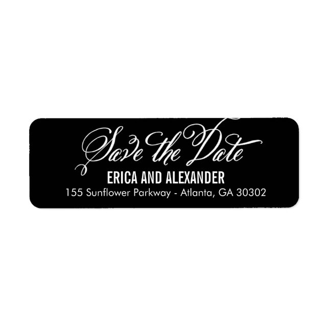 Spara datumetiketten Redigerbar Färg Returadress Etikett (Framsidan)