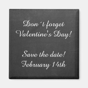Spara datumets nyans Lycklig Valentine Quote Magne Magnet