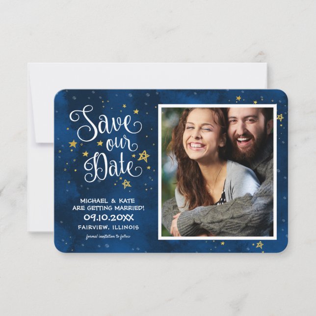 Spara datumets starträttning Natten Guld | Spara Datumet (Framsida)