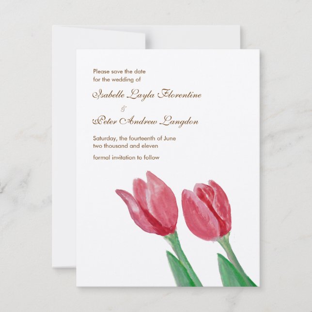 Spara datumfärgskort Bröllop Spara Datumet (Framsida)